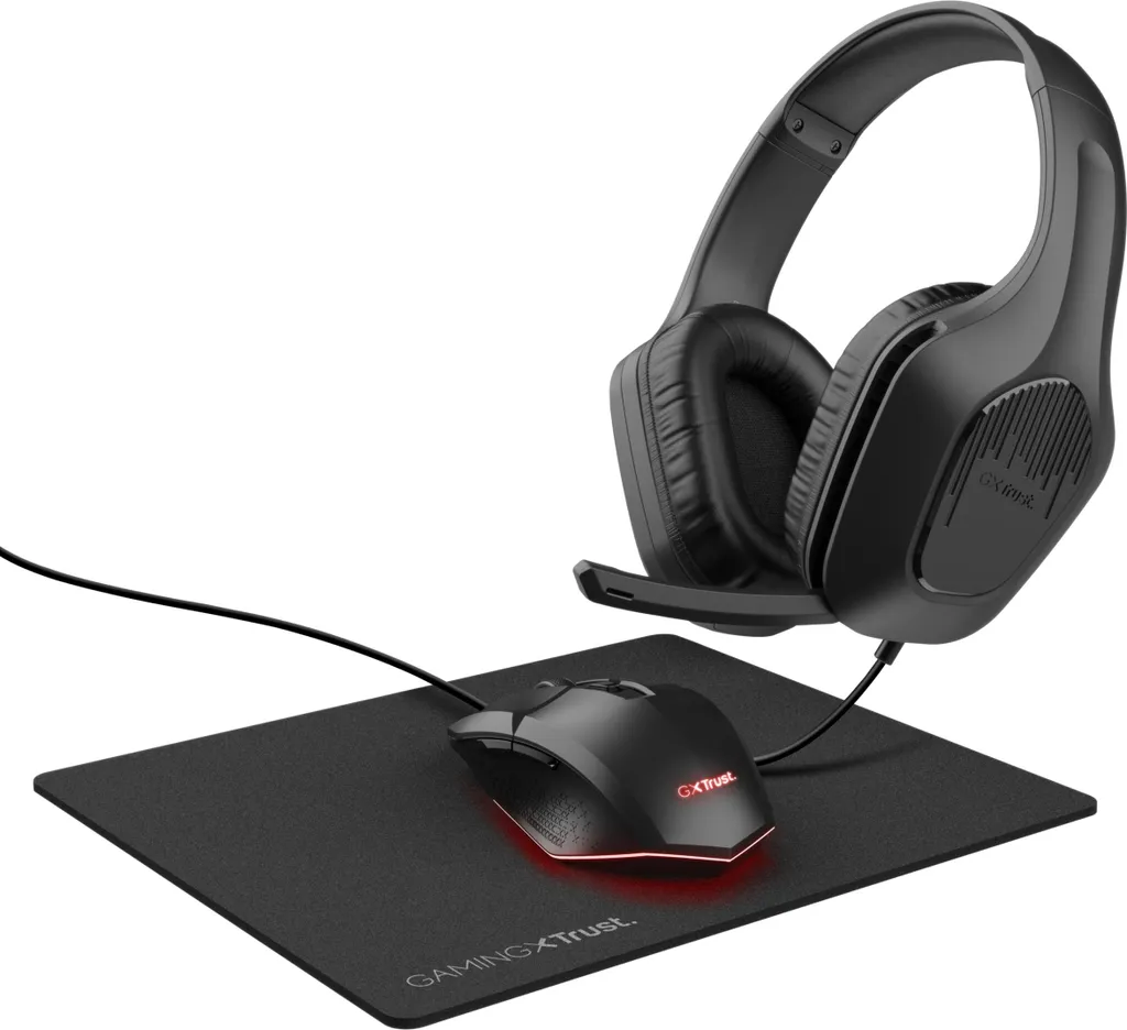 Trust GXT 790 Sada Bundle Gaming Complet Casque Confort et Souris Précise