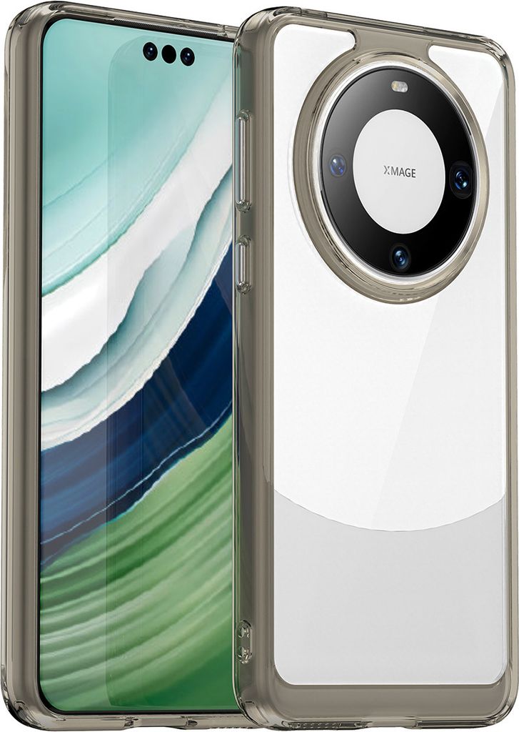 Schutzhülle für Huawei Mate 60 Pro Klar Rückseite Stoßfeste TPU Silikon Bumper Hülle Grau