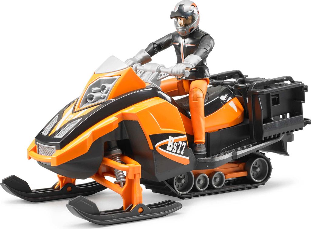 Snowmobil mit Fahrer und Ausstattung Produktbild 