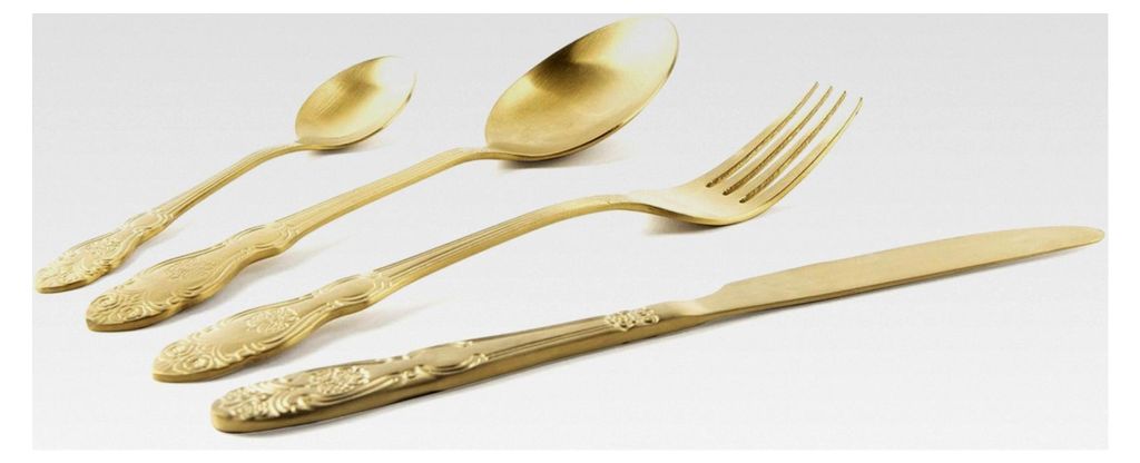 Besteckset Baroque Gold, 4-teilig