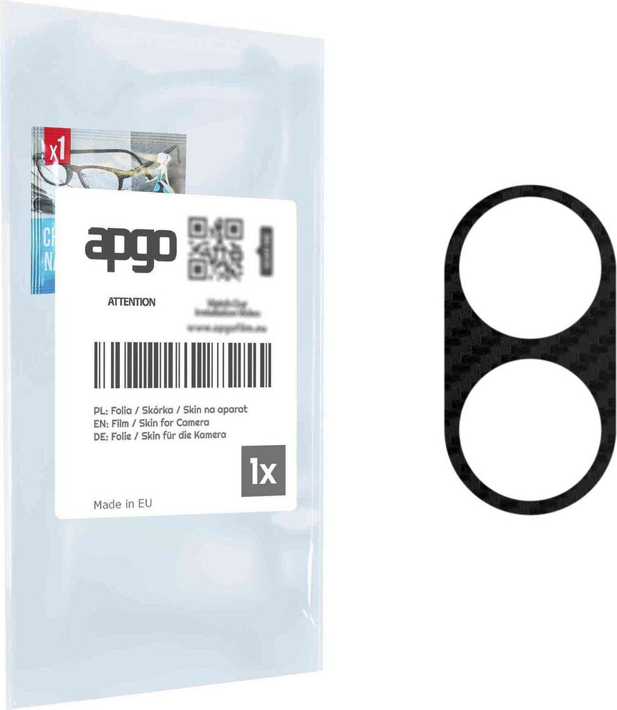 apgo Objektivschutz-Folie, Kameraschutz kompatibel mit Doogee S40 Lite, Carbon-Imitation, Rückseite Schutzfolie für Kamera-Insel, Hinten Folie, k...