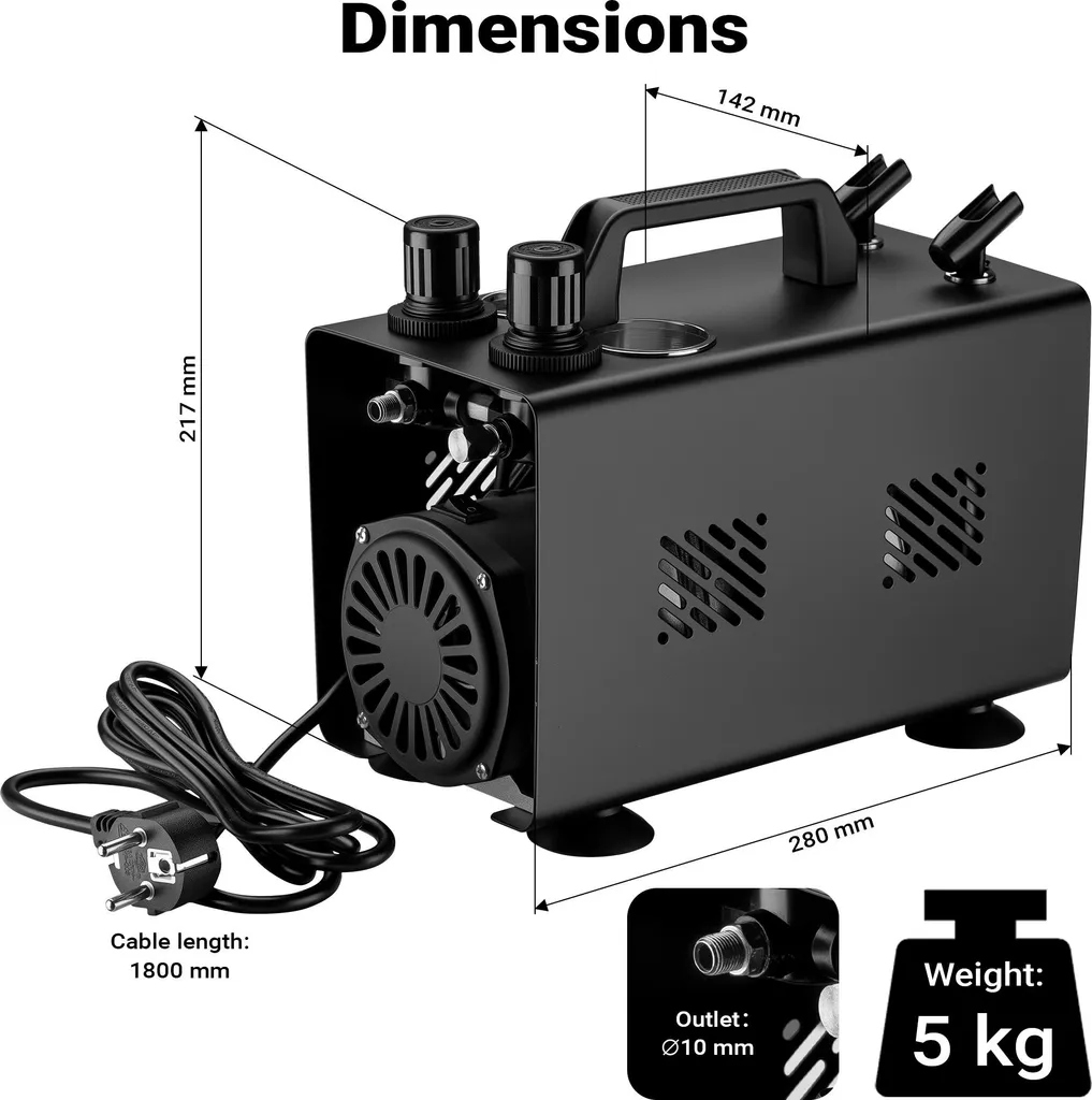 Compresseur aérographe Wiltec pour modélisme et peinture de précision