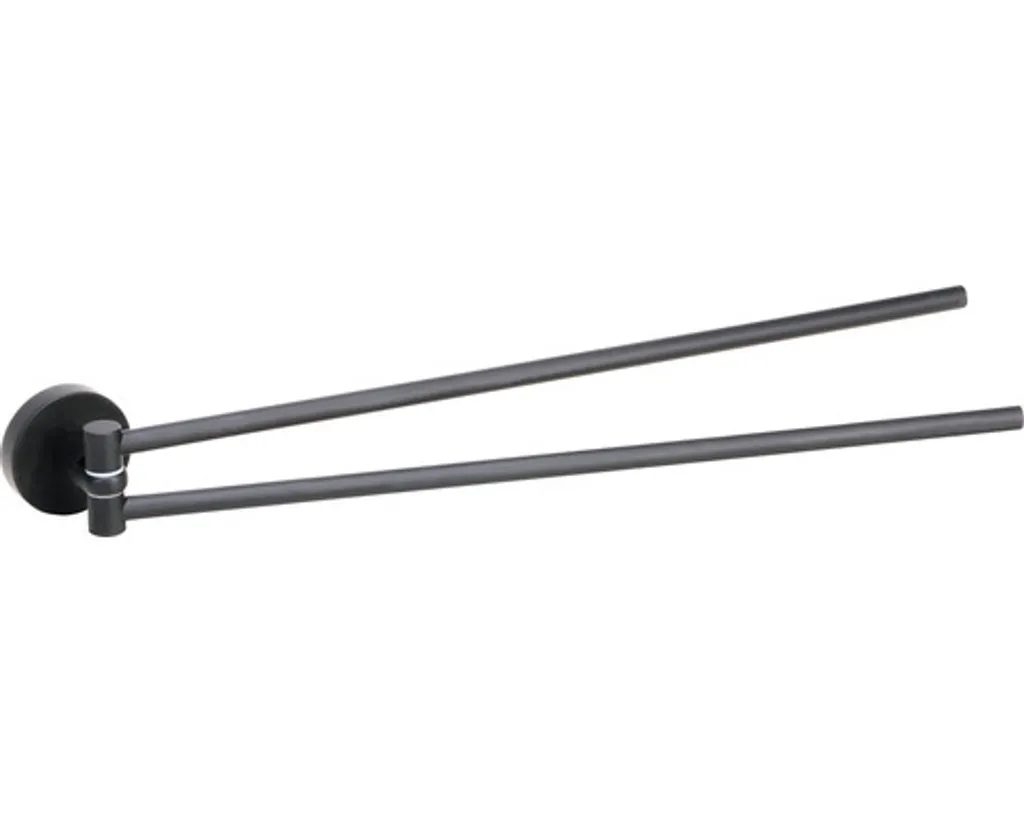 Porte-serviettes Bemeta noir mat 104204190 - Accessoire Salle de Bain