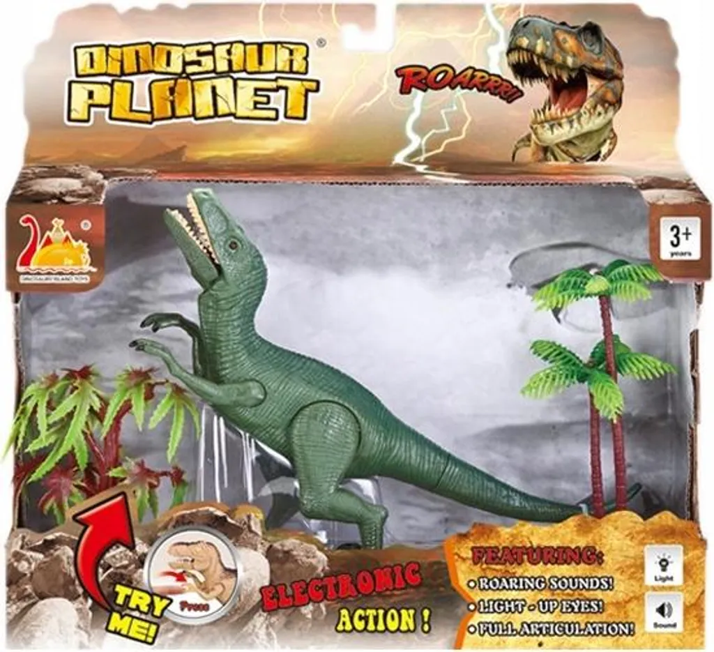 Dinosaure vert interactif à piles 116570 avec effets sonores - 2
