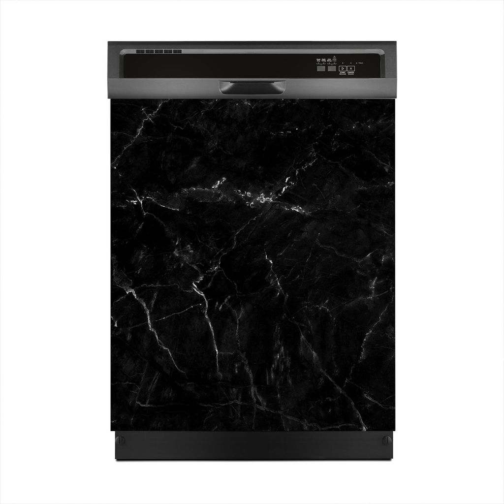 Magnete Dekorative 60x70 cm Küche Magnetmatte Spülmaschine - schwarz Marmor