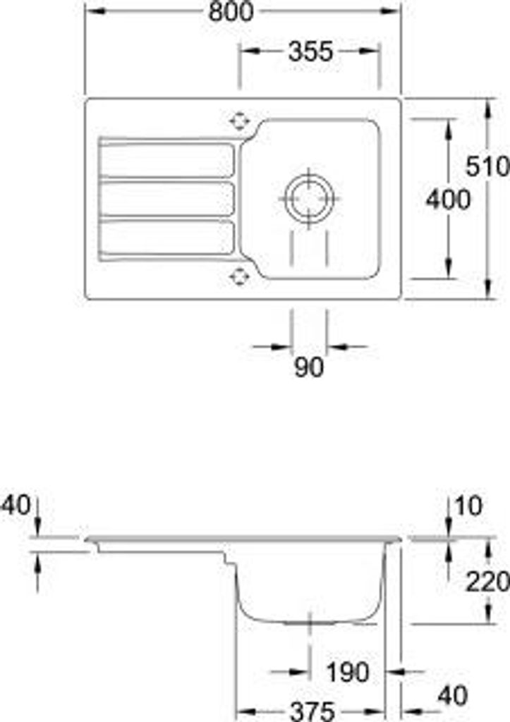 Villeroy & Boch 334000R8 EB-SP Architectura 45 800x510mm IB