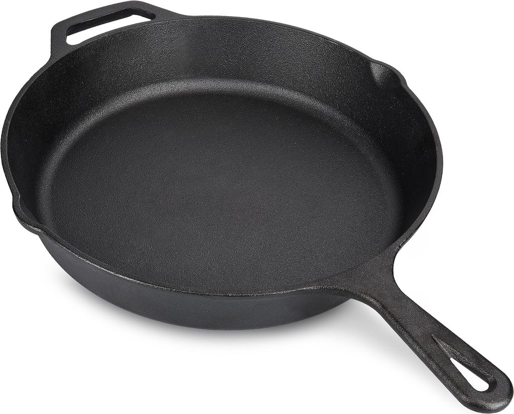 Navaris Gusseisenpfanne - 30cm Eingebrannte Pfanne Produktbild 