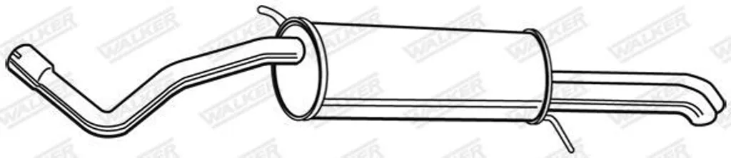 Silencieux arrière Walker 23345 pour système d'échappement automobile - 2