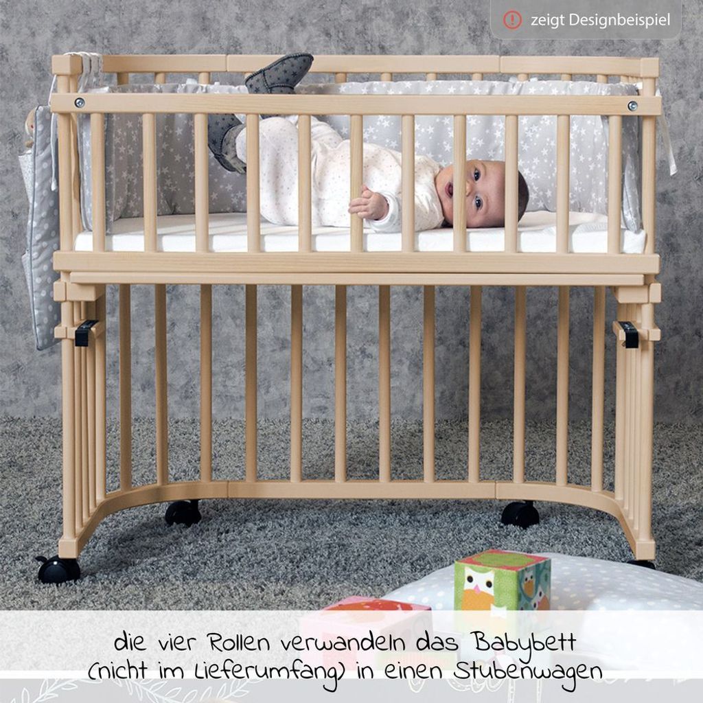 babybay Rollensatz Parkett für alle Modelle, weiß Produktbild 5