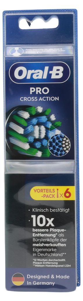 Braun Oral-B Aufsteckbürsten Pro CrossAction Schwarz 6er Produktbild 
