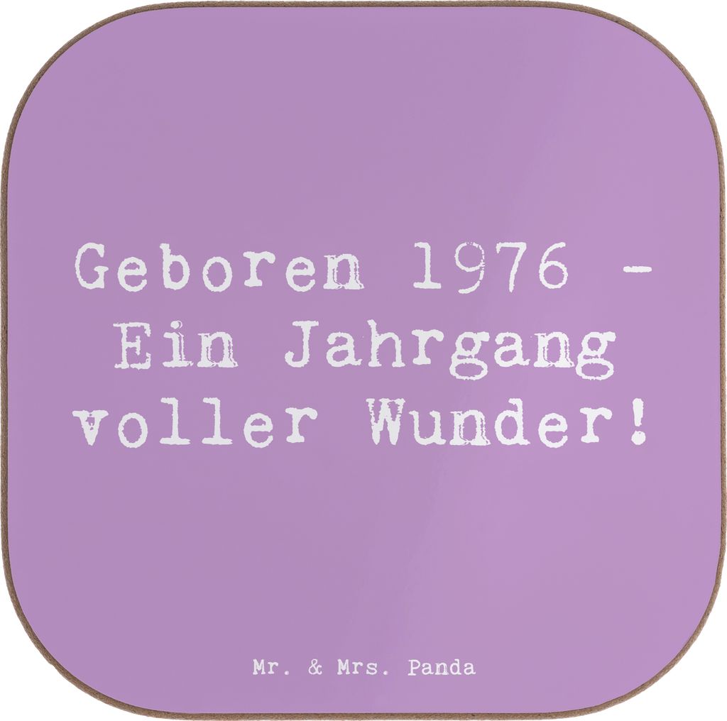 Mr. & Mrs. Panda Untersetzer für Gläser Spruch 1976 Geburtstag - Lavendeltraum - Geschenk, Coaster, Alter, Tasse, Geburtstagsgeschenk, Tischunter...