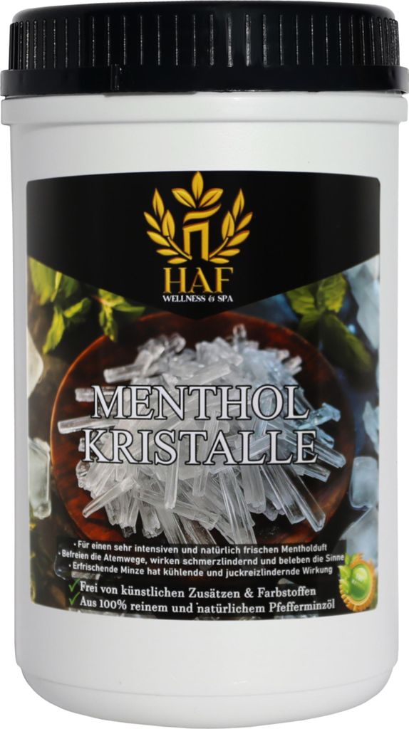 HAF Mentholkristalle 500g in Dose | Saunakristalle aus 100% Produktbild 