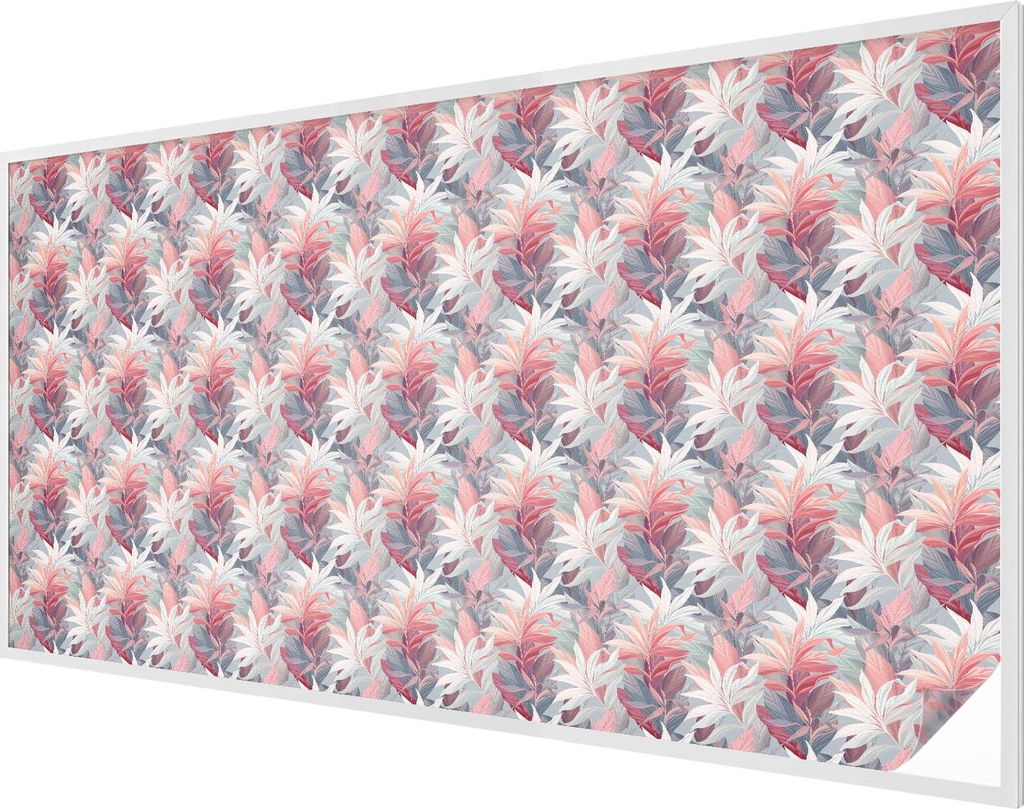 Buntglas Fensterfolie – 116x200 cm – Stained-Glass Design – blickdichte dekorative Sichtschutzfolie – selbstklebend, UV-Schutz – Blütenb...