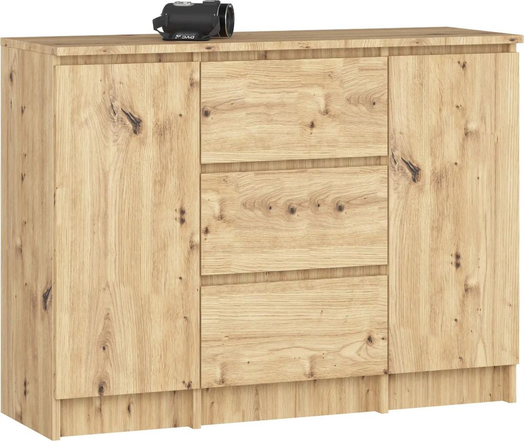 Commode moderne avec rangement en Dąb Artisan et trois Image du produit 