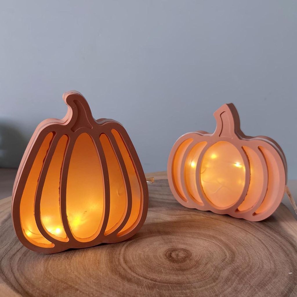 Silikonformen zum Gießen von Kürbissen, 2 Stück. Silikonform zum Gießen von Kürbissen, Geschenkverpackung, Silikon-Herbstgips zum Gießen von ...