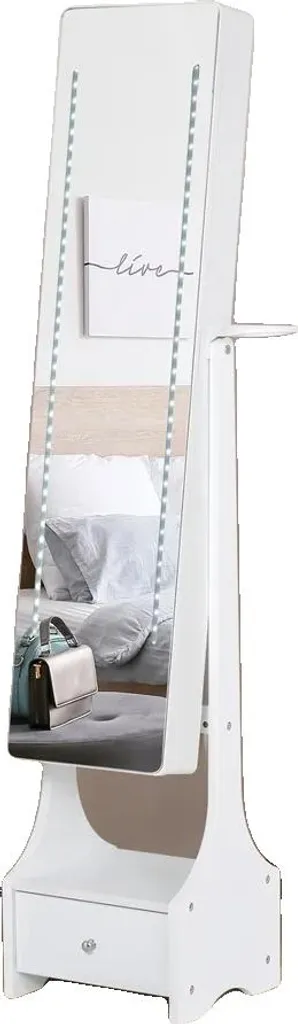 Fini les bijoux emmêlés : Armoire à bijoux lumineuse en bois et verre
