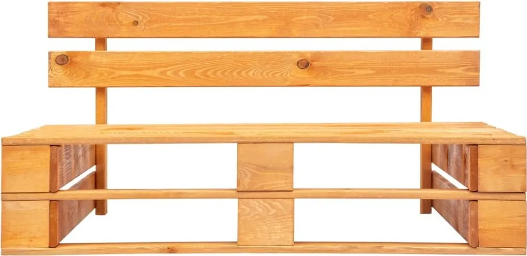 SYFAX™ Panca da Giardino in Pallet Legno Marrone Ambra - Arredo Outdoor