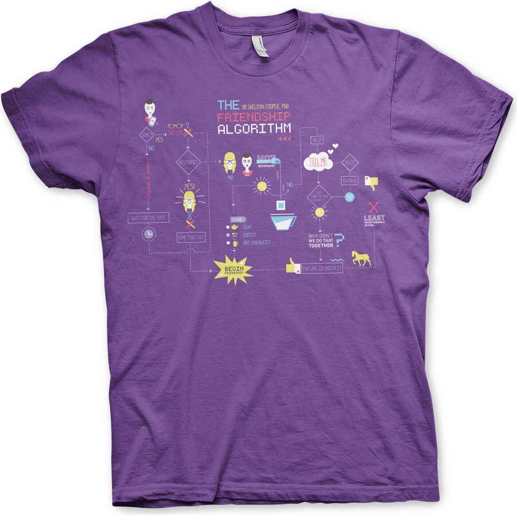 The Friendship Minions Algorithm T-Shirt - Medium - Purple
