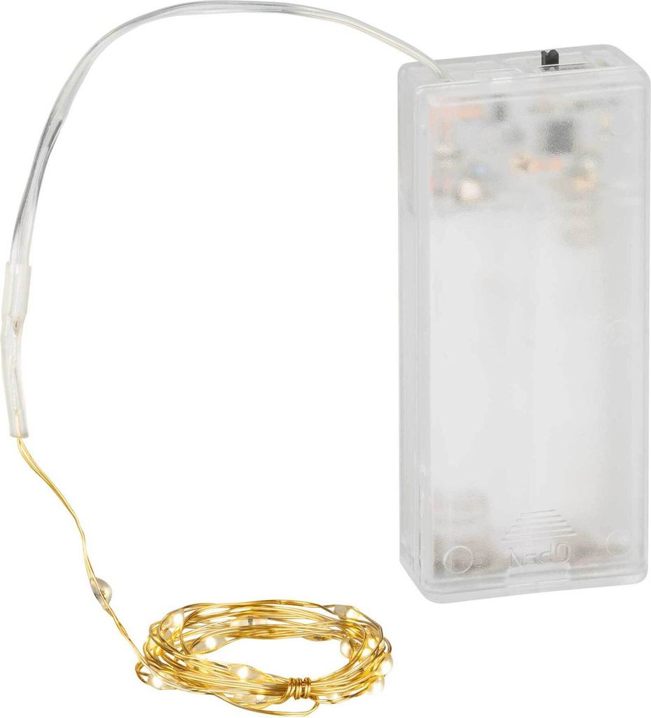 Coen Bakker LED Lichterkette Batterie Draht gold Timer Produktbild 