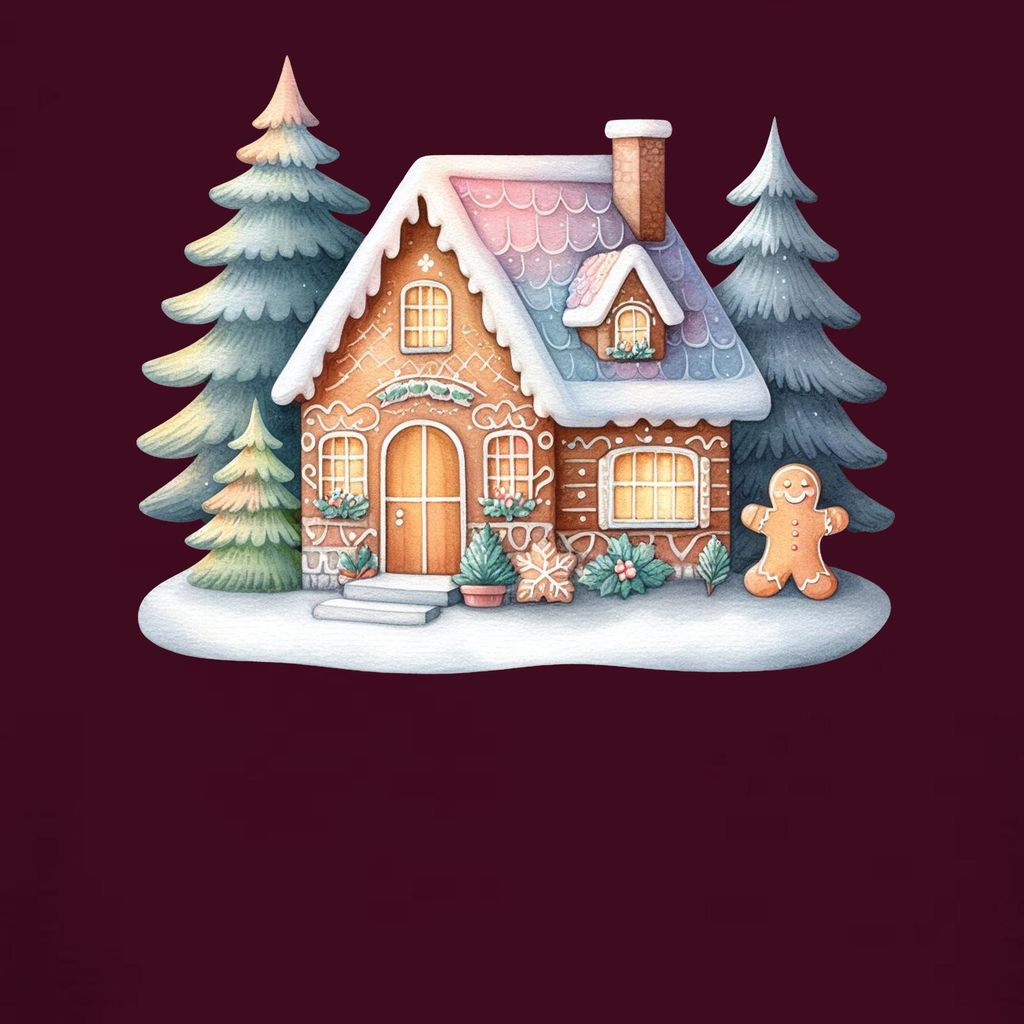 Lebkuchenhaus - Weihnachten Weihnachtsgeschenk Christmas Damen T-Shirt, Burgundy, 3XL