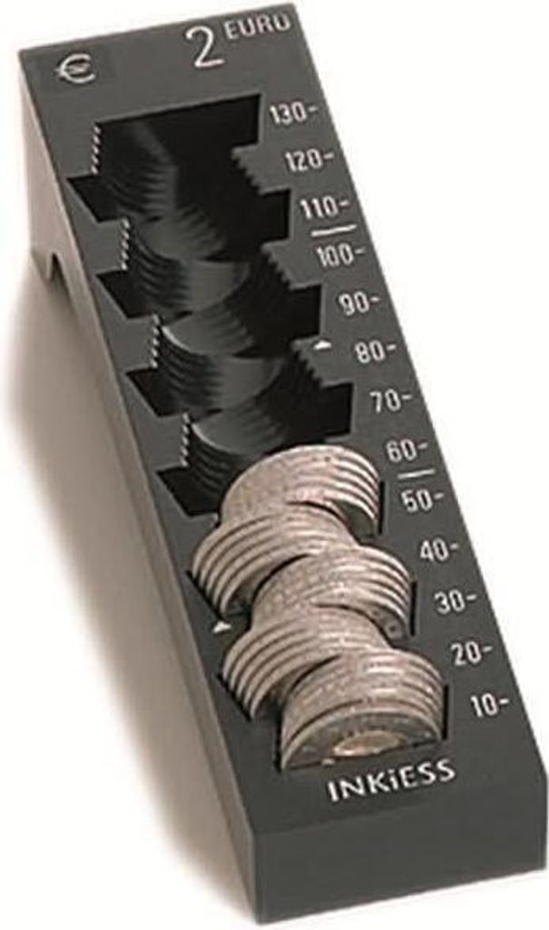 Einzelmünzbehälter Rekord 2 Euro schwarz