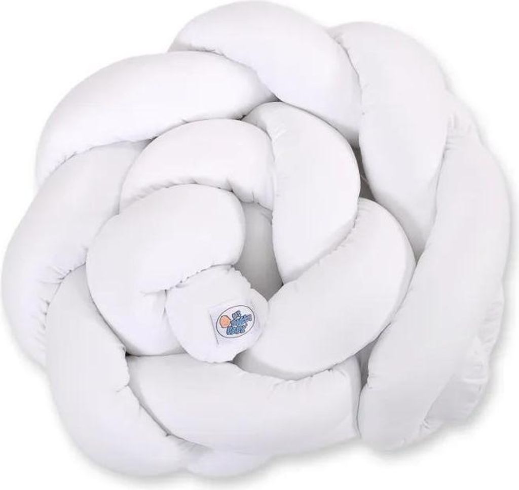 Protege Lit Bébé Tressé Blanc 180 cm Image du produit 