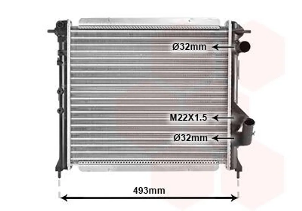 Évitez la surchauffe : Radiateur VAN WEZEL 43002133 pour Renault Rapid