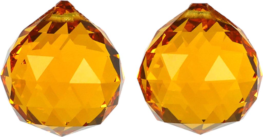 Klare Kristall Hängende Kugel für Viel Glück und Wohlstand 40mm,(amber)