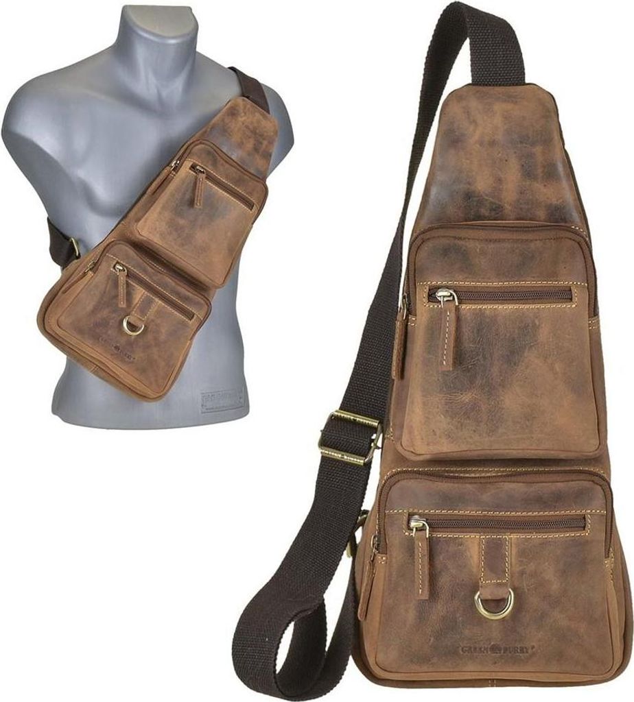 Greenburry Umhängetasche Leder Sling Bag CrossOver BodyBag Produktbild 