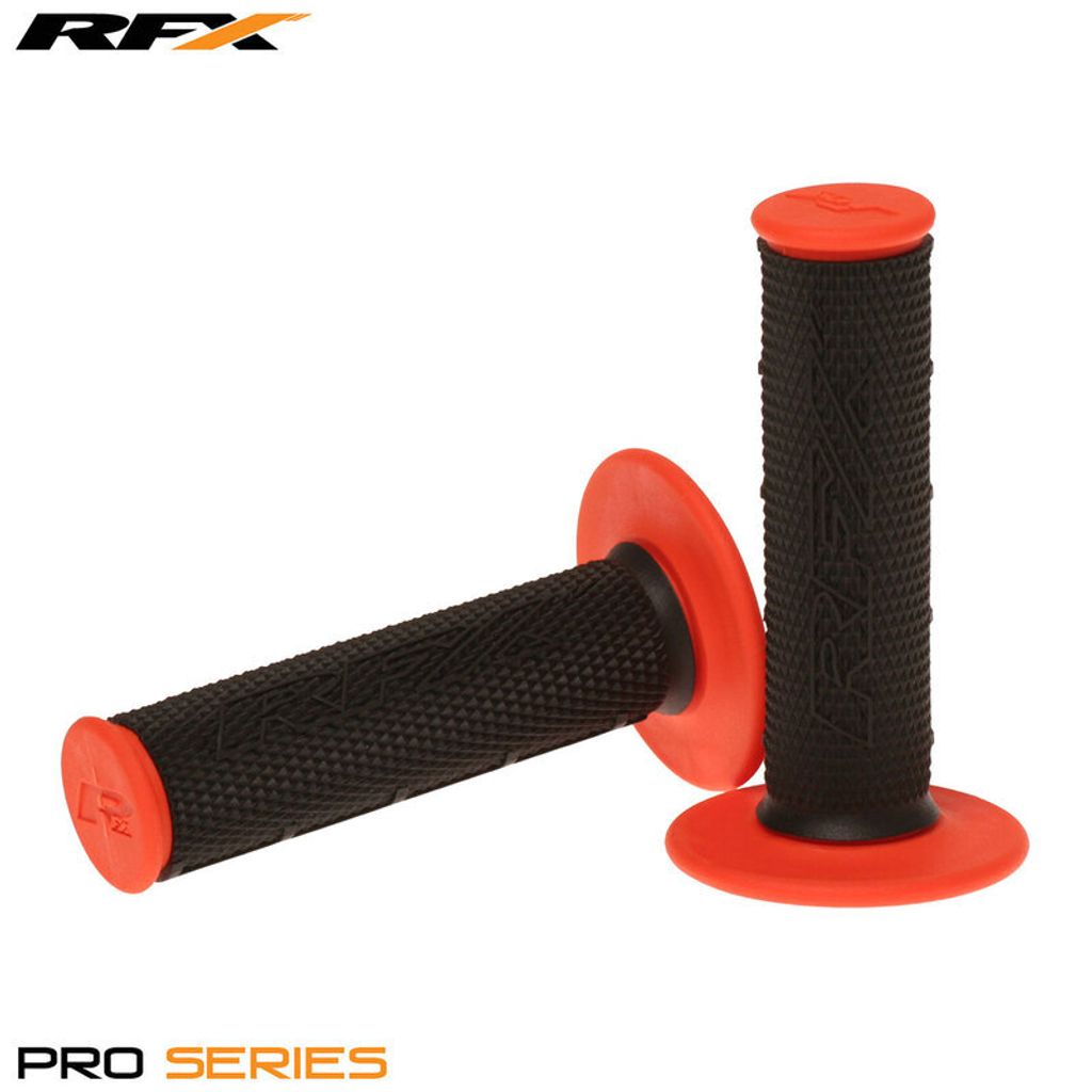 RFX Pro Zwei-Komponenten-Griffe Schwarz Mitte (Schwarz/Orange) Paar