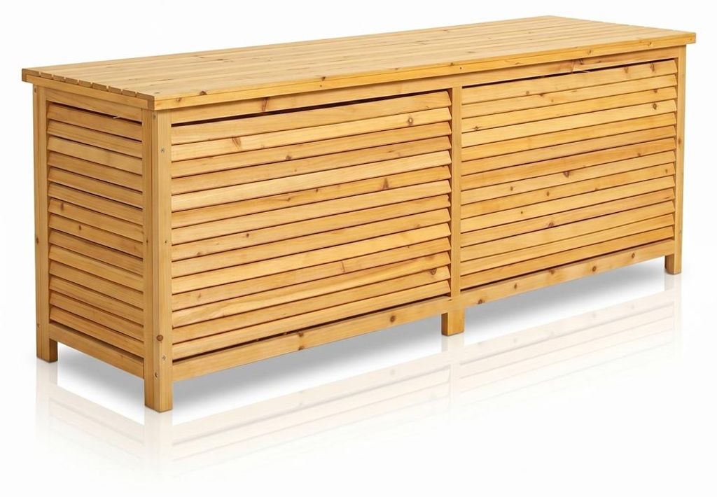 Mucola Auflagenbox Holz Kissentruhe Auflagen Kissenbox 170