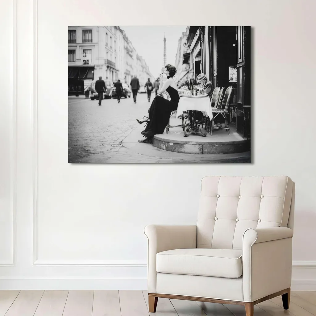 Tableau Photo de Mode Lipstick Time Paris - Impression sur Toile 100x70 - 2