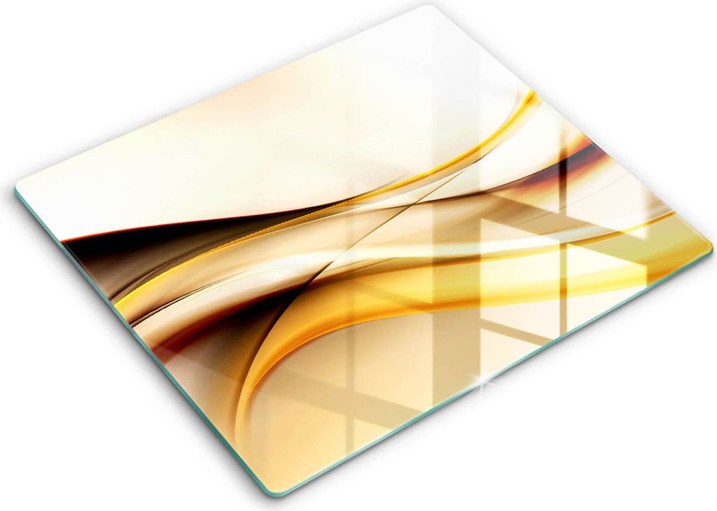 Abdeckung Glas - Küchenabdeckung - 60x52 cm - Abdeckplatte -Abstrakte Rauchlinien