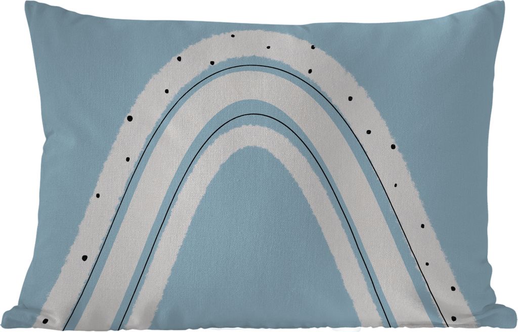 MuchoWow Outdoor Kissen - Regenbogen - Abstrakt - Pastell - 50x30 cm - Wetterfest - Lounge Kissen - Sofa kissen - Wohnzimmer Dekoration