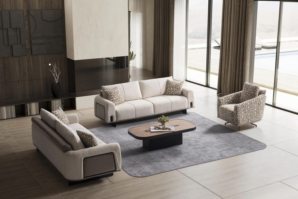 Sofagarnitur Set 3+3+1 – Robustes und elegantes Set für Ihr Zuhause.