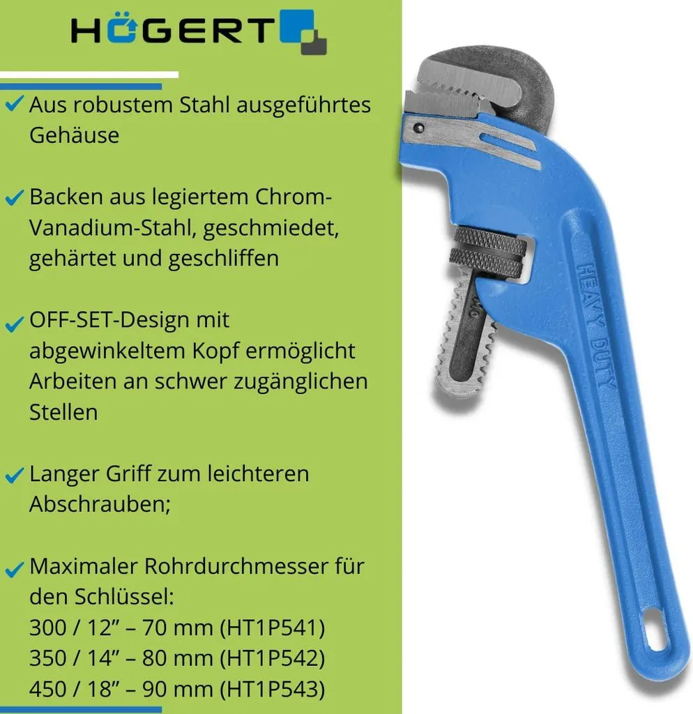 HT1P542 Chiave per tubi piegati Stillson 350 mm, 14" - 4