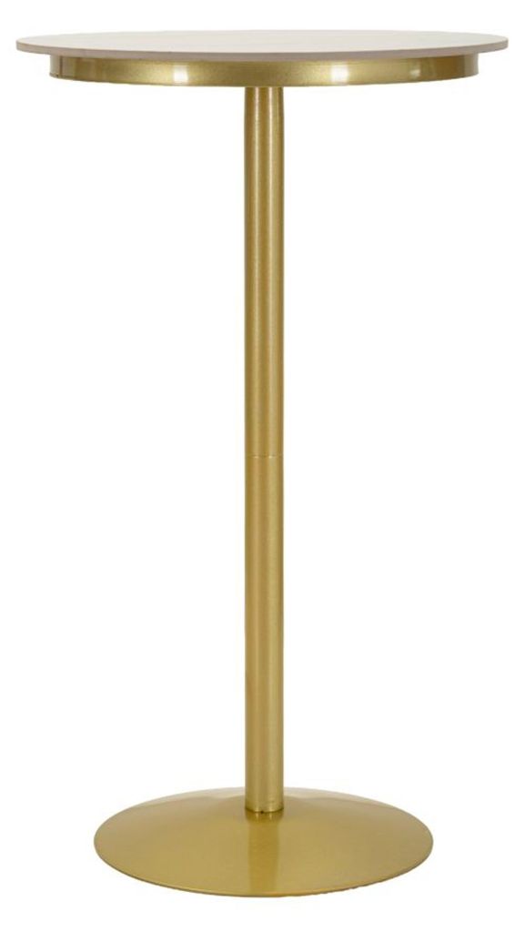 Barový stolík Simply 60 x 60 x 103 cm, kov, mramor, zlatá, Obrázok produktu 