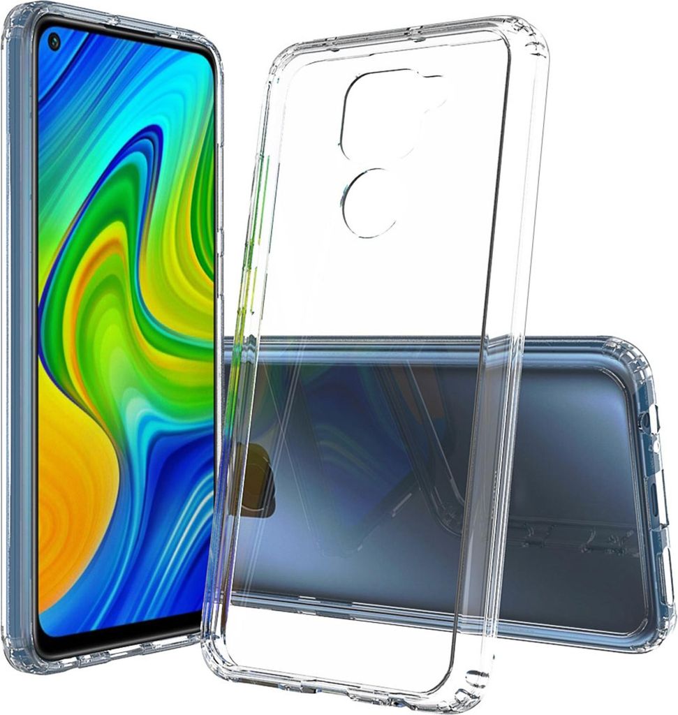 subtel Schutzhülle Backcover kompatibel mit Xiaomi Redmi Note 9 Handyhülle Handytasche Hülle TPU Handyschutz Tasche Back Case Bumper Transparent