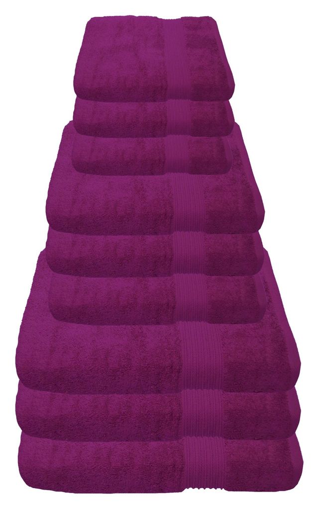 Julie Julsen Handtuch Set Fuchsia,Set:9 tlg. 3 Bade- 3 Hand- 3 Gästetücher