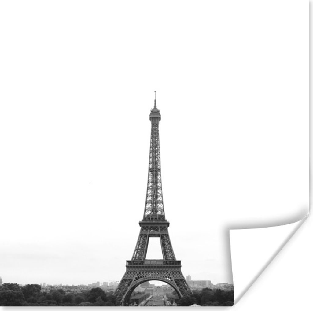 MuchoWow Poster Der Eiffelturm in der Ferne 100x100 cm - Babyzimmer