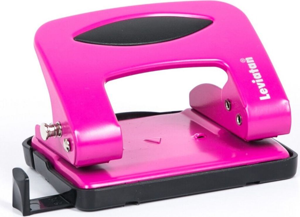 Bürolocher Papierlocher Locher Leviatan 420 20 Blatt Anschlagschiene mit Formatvorgaben Rosa