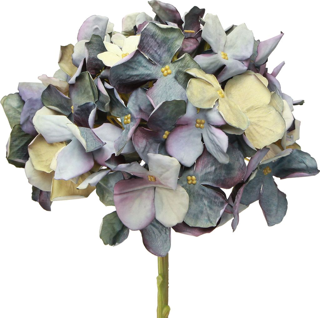Künstliche Hortensien Blumen Blau Groß Ø15cm L58cm 2 Stück Dekoration Hochzeit Büro