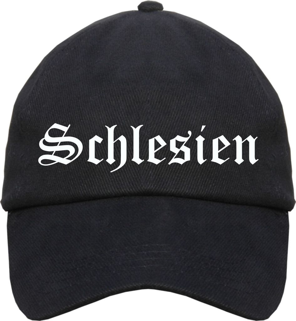 Schlesien Cappy - Altdeutsch bedruckt - Schirmmütze Cap Einheitsgröße Schwarz