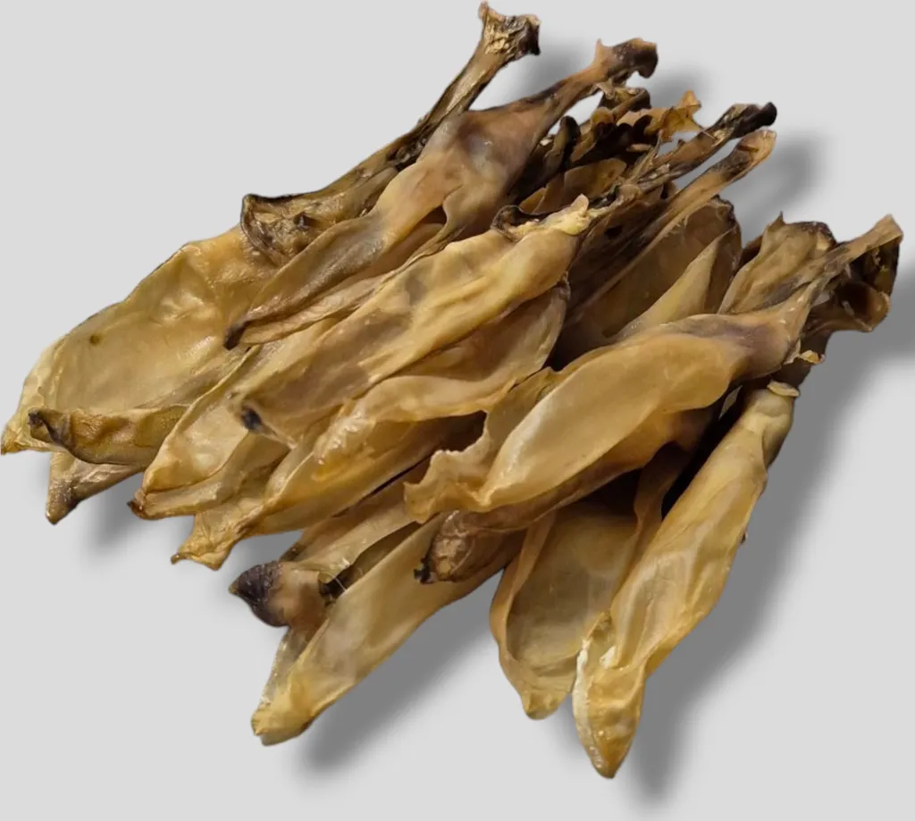3kg di orecchie di coniglio senza pelliccia snack per cani cibo da masticare essiccato