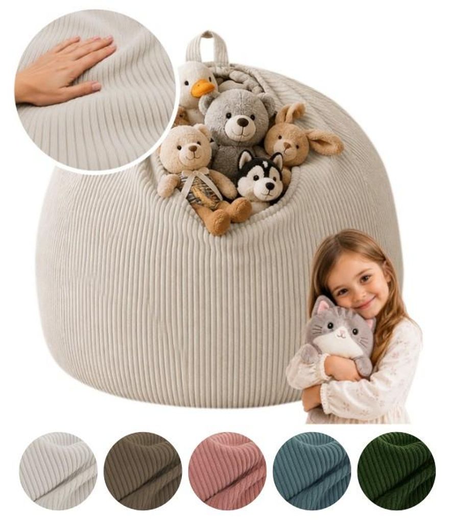MEBLE ODNOWA, Kinder-Pouf, Spielzeug-Organizer, Produktbild 