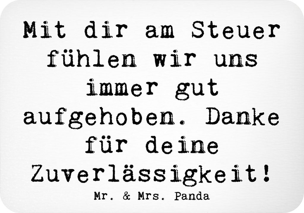 Mr. & Mrs. Panda magnet Spruch Busfahrer Sicherheit - Weiß - Geschenk, Freundlichkeit, Bedanken, Danke sagen, whiteboardmagnet, haftmagnet, Notizh...