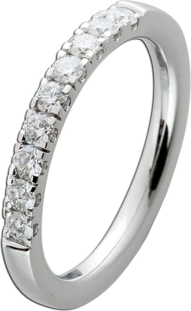 Memoire Alliance Brillantring Weißgold 585 14K Diamanten 0.50ct 20