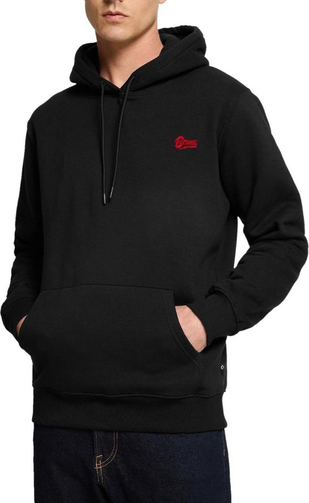 Spreadshirt David Bowie Offizielles Logo Als Stick-Design Herren Premium Hoodie, M, Schwarz
