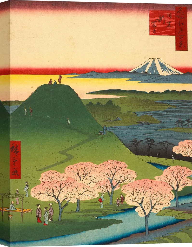 Tableau Japonais Grand Format 90x120 cm - Impression Toile Hiroshige