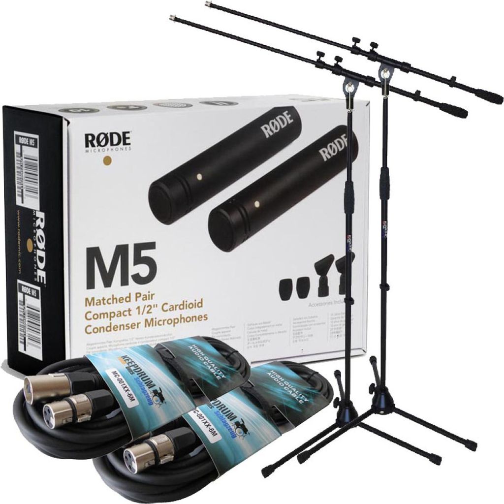 Rode M5 MP Microphones stéréo avec 2x trépieds et 2x câbles Image du produit 